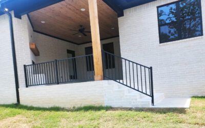 back porch patio custom iron rails