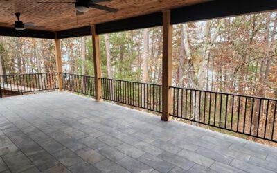 Outdoor porch rails.